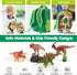3-5 Backpack Set 3D 4 4-8 COCO&Friends Dinosaur Toys for Kids - Portable Dinosaur Play with Foldable Mat, Pretend Play