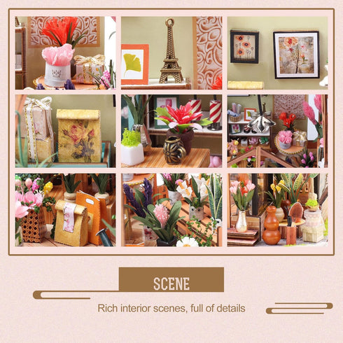 Set, 1:24 INSGEN Greenhouse Booknook Kit, DIY Miniature Dollhouse Building Scale Wooden Diorama Model, Tiny Street