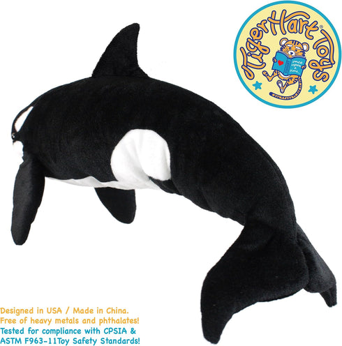 28 Inch TigerHart Octavius The Orca Blackfish - Stuffed Animal Plush