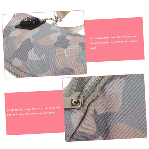 USB Charging Bottle Heating Pouch Thermal Bag for Milk Bottles Portable Milk Warmer with Fireproof Heating Core