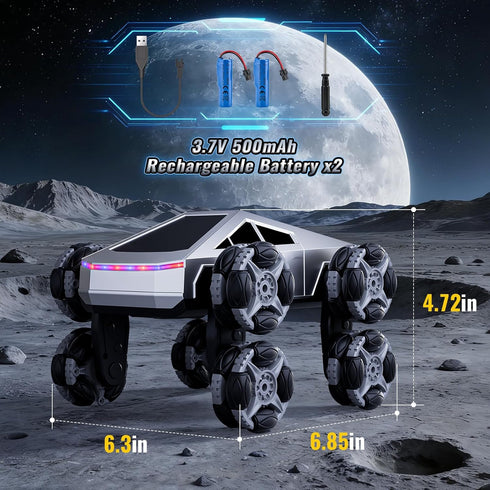 8 2.4GHz 6-14, Bsgifts Remote Control Car, Wheels RC Stunt Car with LED Lights & Music, RC Drift Car for Boys Aged