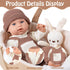 12" 3 UZIDBTO Baby Dolls with Carrier Bassinet,Newborn Alive Doll with Accessories and Knit Clothes Includes