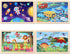 3-5, 4-Pack 20 Set, 3 4 5 6 Wooden Educational Jigsaw Puzzles for Preschool Kids Ages with Pieces Dinosaur, Space