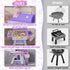 Playset 3-5 New Upgraded Kids BBQ Grill with Smoke, Sound&Light, Toy Grill for Girls, Pretend Food Hamburger, Kitchen