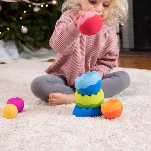 6 Fat Brain Toys Tobbles Neo, Creative Toddler Sensory and Learning Toys for Kids Months and Up, For Early Development