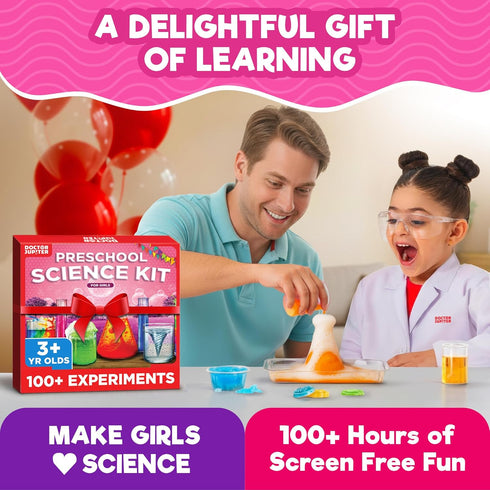 3-5 3-4-5 100+ Doctor Jupiter Preschool Science Kit for Girls Ages | Toddler Learning Activities, Birthday Gift Ideas