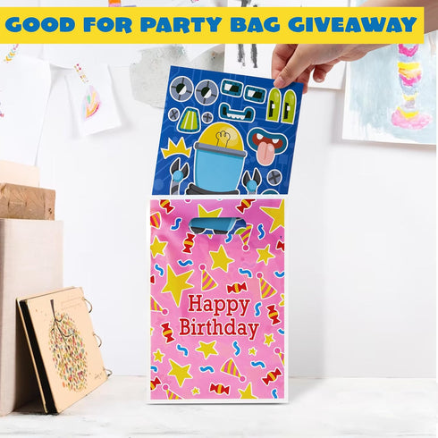 24 9"x6" JOYIN Sheets Make a face Stickers for Kids, Make Your Own Robot Stickers, Party Favors Kids Crafts, Goodie