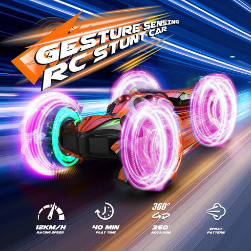 Kidstinct 1:16 4WD 360 8-12 8 9 10 11 12 Gesture Sensing RC Stunt Car, Hand Controlled Remote Control Twist Cars
