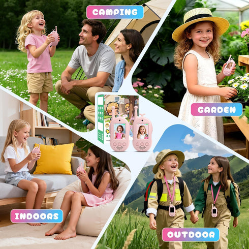 YUSSBCU 2 Pack 3-12 Upgraded Video Walkie Talkies for Kids, Rechargeable Voice/Video Call Kids Walkies Talkies, Toddler