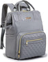 BHAFEM Baby Diaper Bag Backpack, Baby Bag with Laptop Compartment, Vegan Leather, Large