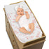 Sweet Jojo Designs Baby Changing Pad Cover (Pink and White Floral Leaf) for Girls and Boys, Infant/Newborn Diaper
