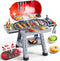 NIPLOOOW Kids Kitchen Toy Set, Kids BBQ Grill Kitchen Playset with Smoke, Sound