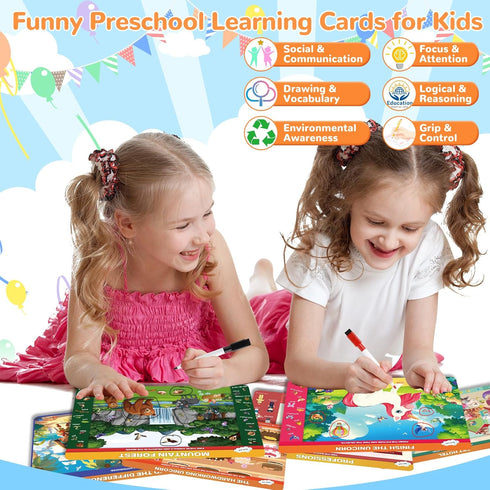 3-5, 28 3 4 5 6 Search and Find Books for Kids Reusable Preschool Learning Activities, Perfect Road Trip Essentials
