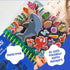 Pack 3 4-8 DINO MINI Stickypuff Value - Reusable Puffy Sticker Book for Toddlers - Puffy Stickers for Toddlers - Travel