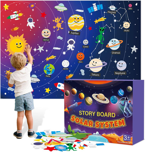 MEGUO Solar System for Kids | Felt Wall Activities for Children | Montessori