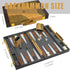Backgammon, Backgammon Sets 15" Backgammon Sets for Adults, Leather Travel - Classic Board Game (World Map Design)