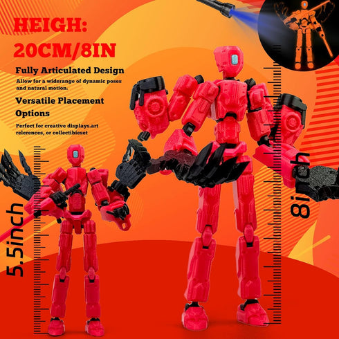 Aesinos T13 T13 Set,Collectors Assembly Completed Action Figure, Multi-Jointed Movable Robot Action Figure Desktop