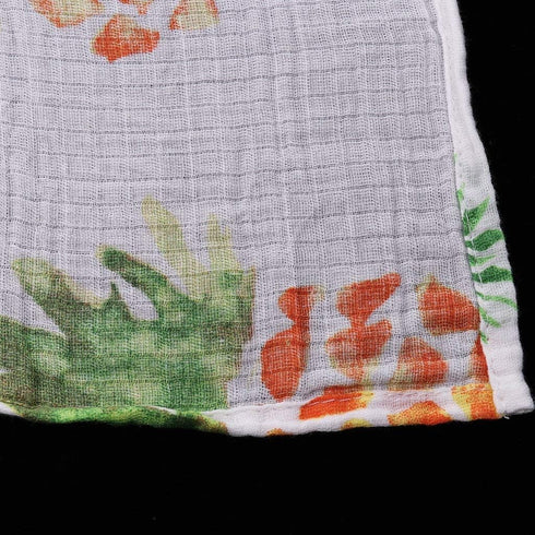 Muslin Swaddle Square Blankets, Baby Receiving Blanket Wrap, Swaddle Towel for Girl Shower Gift - Big Pineapple