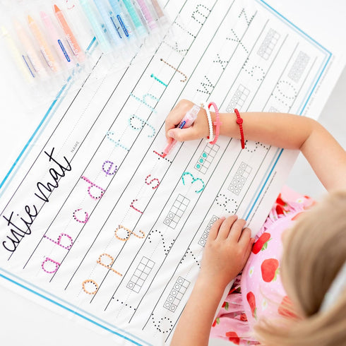 Ryan & Rose Cutie Mats Disposable Placemats for Baby, 30 Pack Extra Coverage (13" X 21") Easy Clean Up