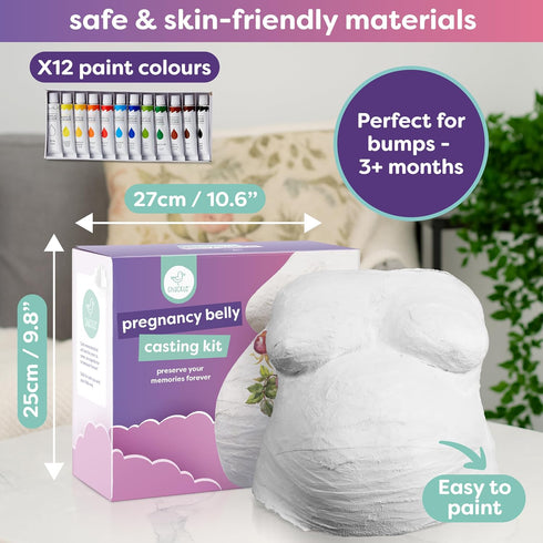 chuckle 3D Belly Casting Kit Pregnancy Create a Beautiful Pregnancy Keepsake, Easy DIY Belly Mold for Expecting Moms