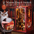 Fsolis DIY Miniature House Kit, Halloween Booknook for Adults, Decorative Bookend Alley Decor for Women Teens