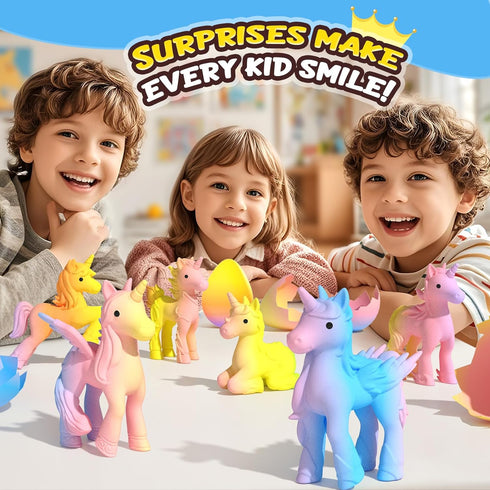 6 Pack 3+ 3 4 5 6 7 8 Coodoo Unicorn Hatching Rainbow Eggs for Kids - Unicorn Toys Craft Kits for Boys & Girls
