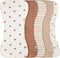 Gerber Baby Unisex Burp Cloths 5-Pack, Rust Tan, Size 10.5" x 21"
