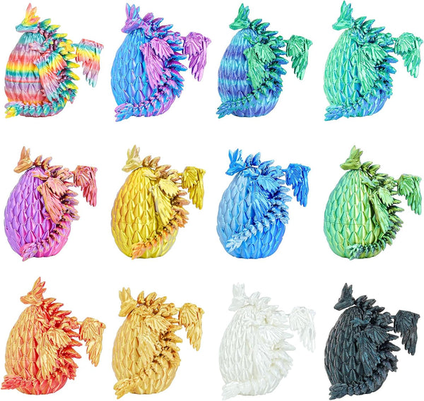 Balkwan Dragon Eggs Gift Set with Surprise Mini Winged Dragon Inside 3D