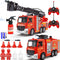 Leopmase Remote Control Fire Truck, RC Fire Truck Toy Set, 2 Firetruck with