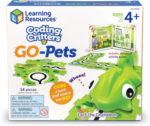 14 4+, Learning Resources Coding Critters Go Pets Dart the Chameleon - Pieces, Ages Screen-Free Toy For Kids
