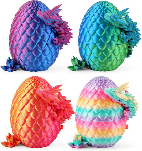 Rapean 8" 3D Printed Dragon Eggs, Easter Basket Stuffers for Kids and