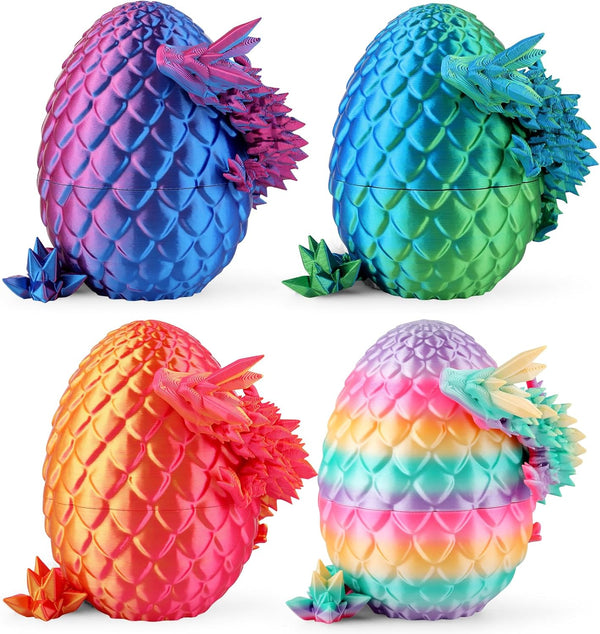 Rapean 8" 3D Printed Dragon Eggs, Easter Basket Stuffers for Kids and