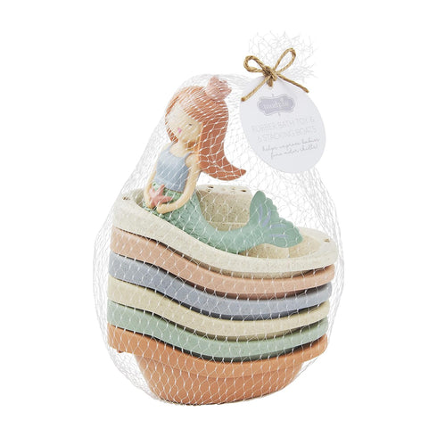 Set, Mud Pie Children's Stacking Boat Mermaid