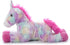The Petting Zoo 13" Pastel Tie Dye Rainbow Unicorn with Sparkly Silver Horn