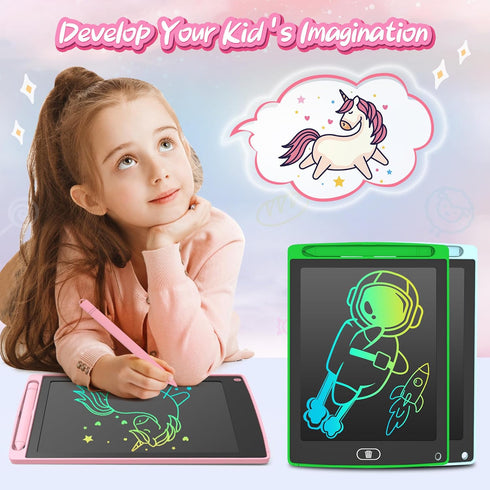3 Pack LCD Writing Tablet, Colorful Toddler Drawing Tablet Doodle Board, Erasable Reusable Electronic Drawing Pad for