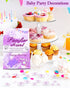 Rafleta 1 50 Baby Shower Games, Baby Shower Decorations, Baby Pacifier Hunt Sign and Acrylic Pacifiers for Gender