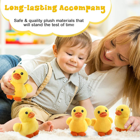 6 Set, 5 Kasyat Pcs Yellow Duck Stuffed Animal Play Mother with Little Duck Plush, Stuffed Animals Plushie Soft