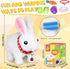3-6 Jimate Bunny Plush with Jumping Action, Wiggling Ears, and Twitching Nose, Easter Basket Stuffers Gifts for Kids