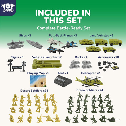 Playset- Playset 4-12 TOY Life Army Men Army Men Action Figures, Toy Soldiers for Boys, Plastic Green Army Men