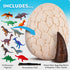 NATIONAL GEOGRAPHIC Jumbo Dinosaur Egg Dig Kit, Dig Out 12 Dino Figures & T. Rex Tooth from Giant Egg