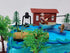 Cake Toppers Set Gone Fishing Fisherman Themed Birthday Cake Topper Featuring Camping Angler in Boat with Decorative