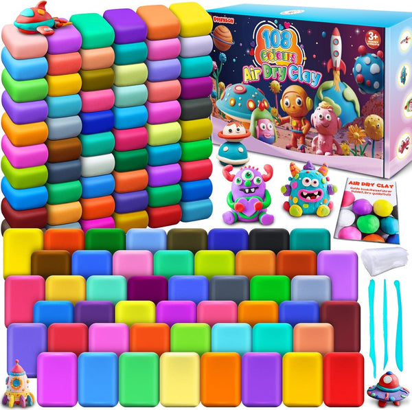 Magic Clay - Air Dry Clay 108 Colors, Modeling Clay for Kids
