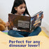 PREXTEX Dinosaur Toys for Kids 3-5, 12 Plastic Figures & Interactive Book with Sound, Toddler Dinosaur Toy Set