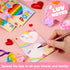 30 Packs 6 JOYIN Valentines Day Gift Cards with Pop Bubble Keychains, Designs Mini Colored Pop, Multi-Shape Stress