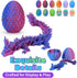 VivaNova 12 Pack 3D Printed Easter Dragon Eggs, Prefilled Easter Eggs with Articulated Mini Dragons Inside, Easter Egg
