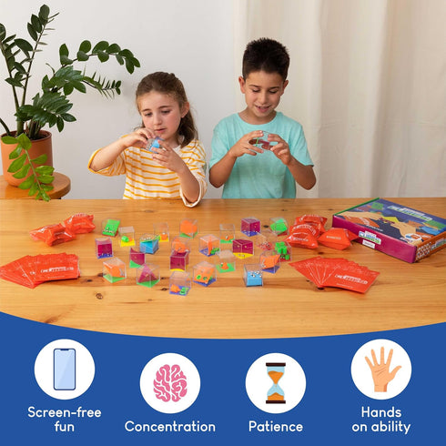 BONNYCO Brain Teaser Puzzles Cubes - Party Favors for Kids, Pack of 30 Pinata Goodie Bags Stuffers
