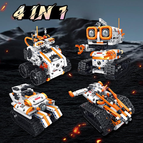Bouraw 4 1 6-12 in STEM Educational Building Block Robot Kit - App & Remote Control Robot Toys for Kids Aged