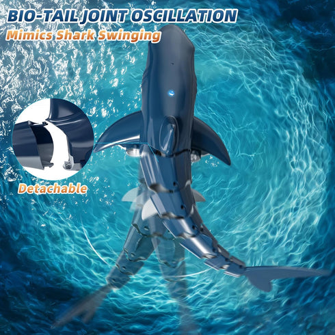 3-5, 3 4 5 6 7 8 9 TEMI Remote Control Shark Toy for Kids Boys Simulation RC Sharks with Light Water Spraying RC Boat