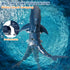 3-5, 3 4 5 6 7 8 9 TEMI Remote Control Shark Toy for Kids Boys Simulation RC Sharks with Light Water Spraying RC Boat