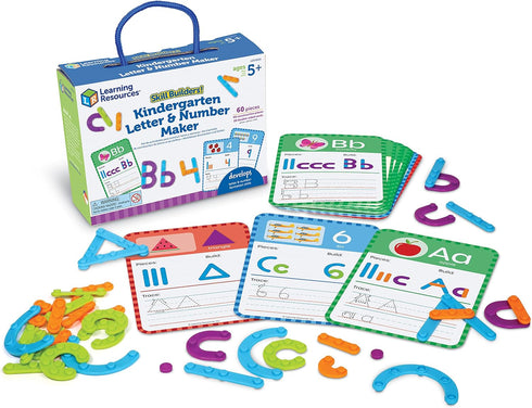 Learning Resources Skill Builders! Kindergarten Letter & Number Maker - Educational Indoor Games for Preschool